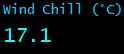 Wind Chill (&deg;C)