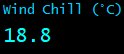 Wind Chill (&deg;C)