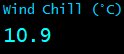 Wind Chill (°C) Wind Chill (°C)